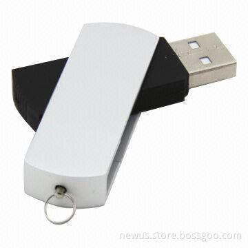 Swivel Twist USB Flash Drive with Keychain/Lanyard to Attach/Supports Plug-and-play Function